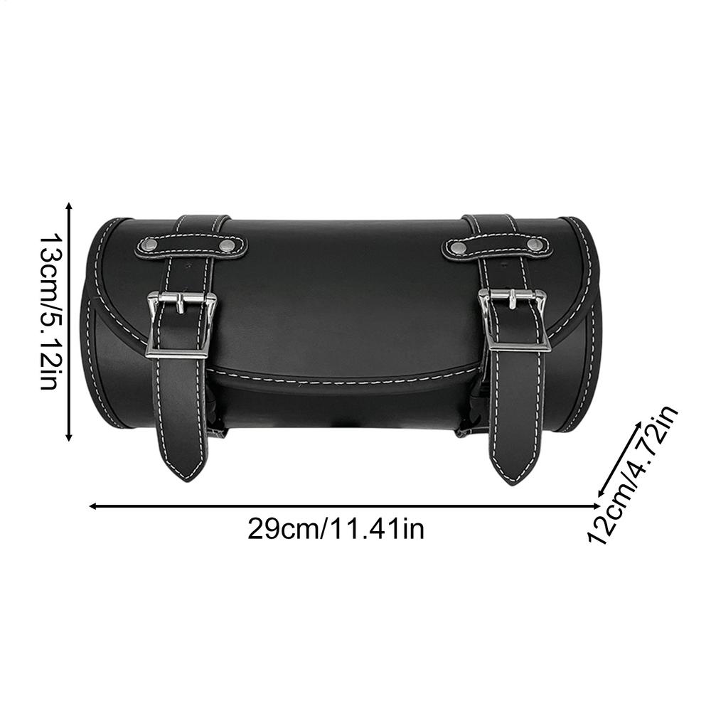 

Motorcycle Tool Bag Motorcycle Bag Rear Seat Storage Pouch Leather Storage Organizer Pouch With Adjustable Straps Luggage чёрный