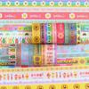 YUBX Masking Tape Cute Cartoon Washi Paper Bright Perfect for DIY Gift and 16-Piece Set Patterns, Tape, Colors, Crafts, Journals, Planners,