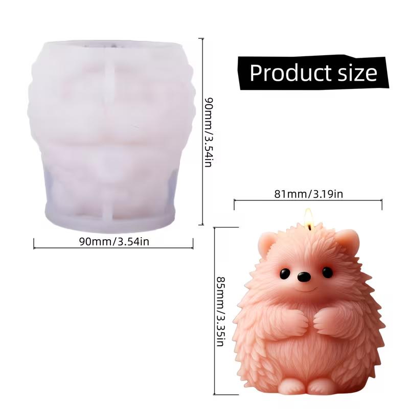 Exquisite Hedgehog Silicone Candle Mold,Easy to Demold,Suitable for Candle,Plaster | DIY Decoration,Garden Decoration, Christmas