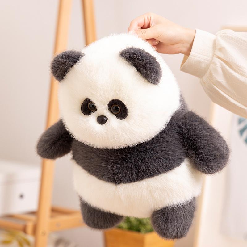 New Gold Carved Velvet Brown Bear Doll Panda Plush Toy Doll Piggy Cute Holiday Gift High Value
