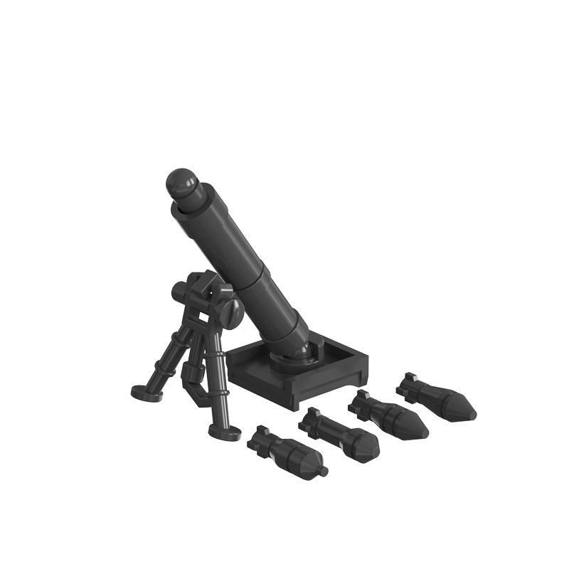 Samlet Byggekloss Soldatdukke Tilbehør Våpen Haubits Rakettkaster Luftvernkanon Militærleketøy