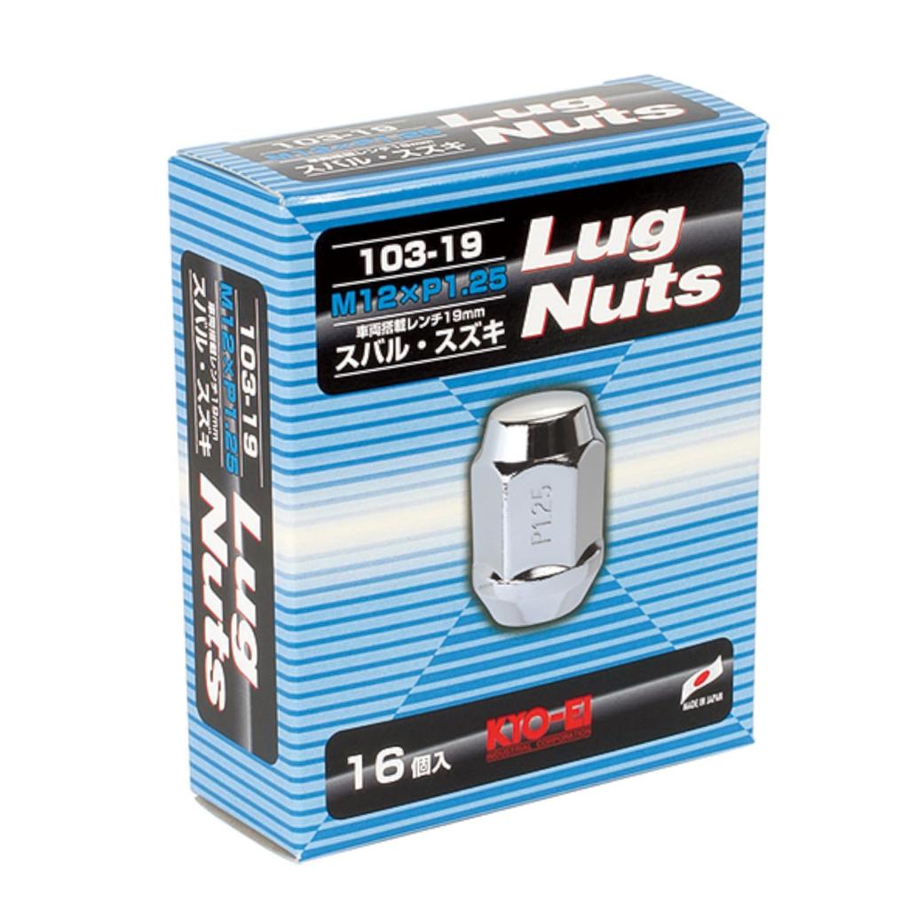 KYO-EI Lug Nut [Quantity: 16 pieces] [Bag Type 19HEX] M12 x P1.25 103-19-16P