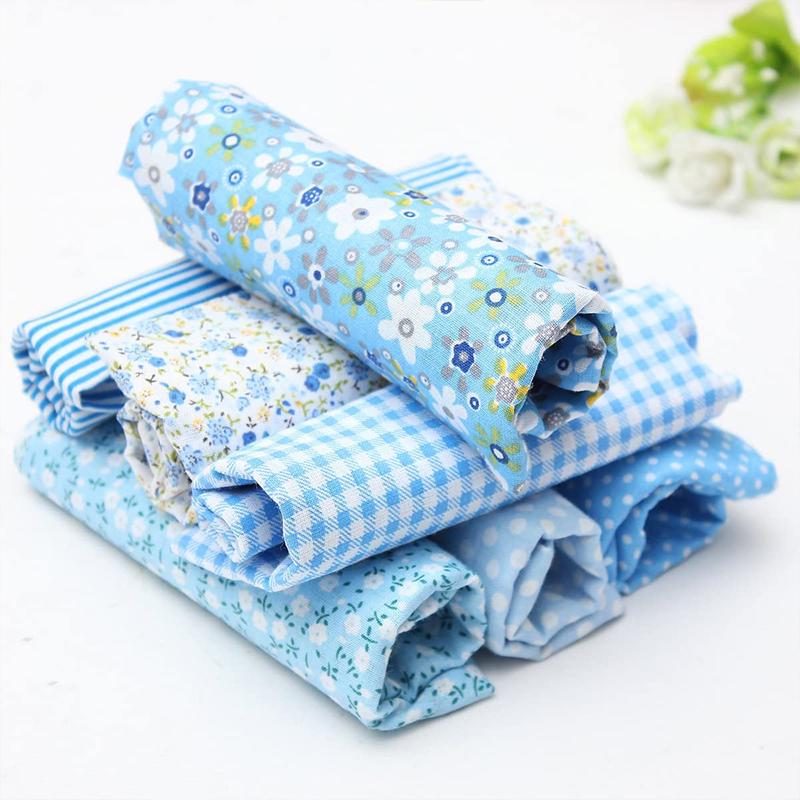 

7 шт 50*50 см швейная набивная ткань лоскутное шитье хлопковая ткань набор синий