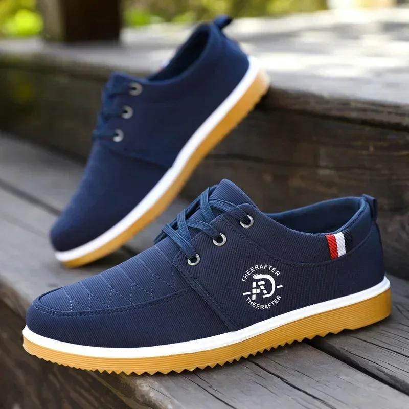 Man Canvas Shoes Fashion Platform Sneakers for Men Casual Walking Breathable Shoes Male Loafers Zapatillas Hombre 2026