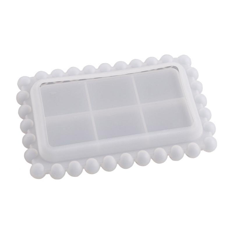 Bead Dish Silicone Mold Epoxy Dish Coaster Mold Pallet Resin Casting Mold Suitable for Diy Storage Box Fruit Plate Mat