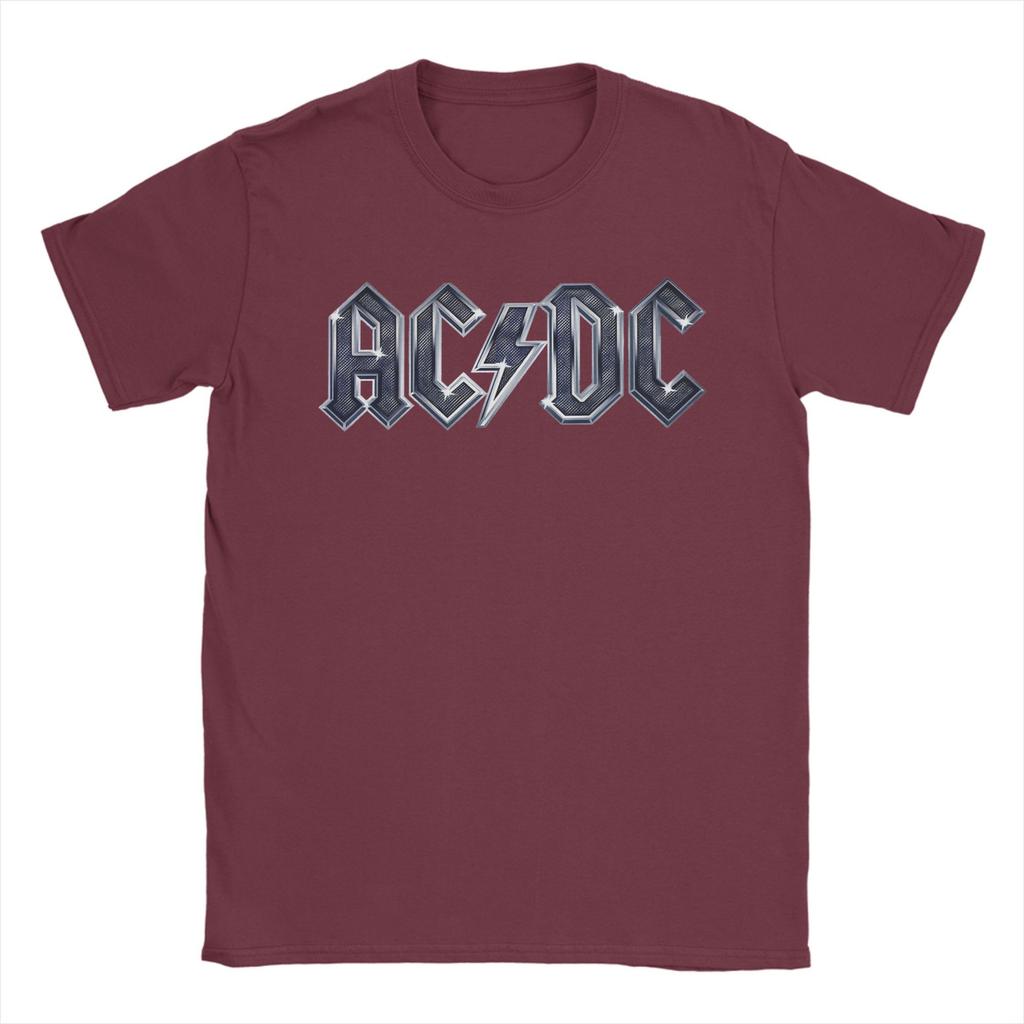 AC-DC T-Shirts Herren Reine Baumwolle Lustiges T-Shirt Rundhals T-Shirts Kurzarm Kleidung 4XL 5XL