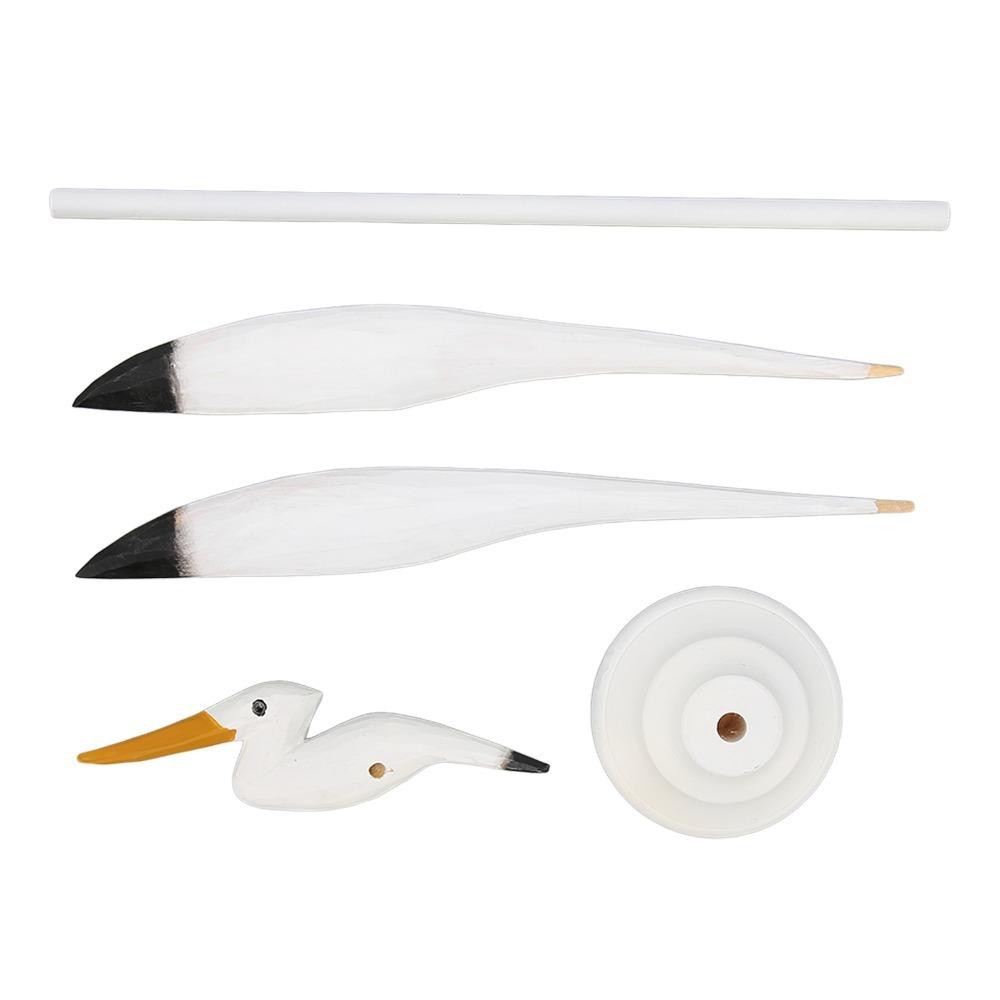 5pcs White Seabird Figurine Balancing Seagull Figurine Mobiles Bird Sculpture  For Patio