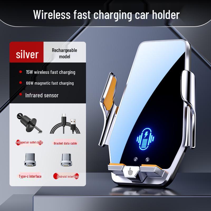 15W Auto Induction Wireless Car Charger & Phone Holder