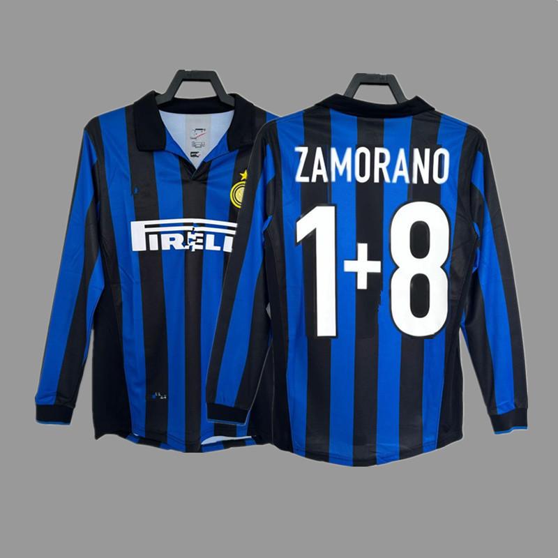 Inter Retro Jersey Football Jersey Classic Baggio Ronaldo Zanetti Figo Adriano Jersey