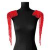 Pair Of Glittering Sequins And Beads Fringe Trim For Shoulder Embellishment Comfortable Wear In Event Craft Decoration