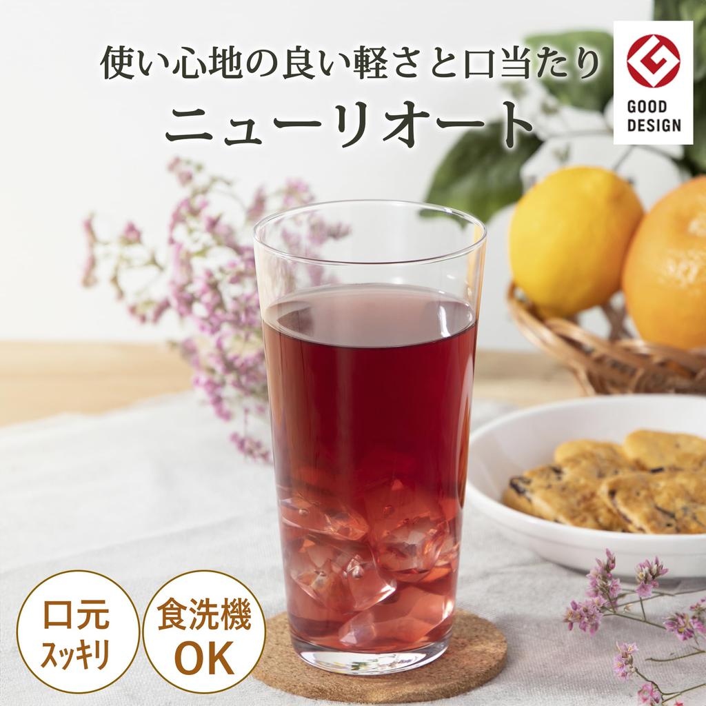 Toyo Sasaki Glass New Rioto 14 Tumbler 420ml Made in Japan Dishwasher Safe Good Design Award Glass Cup Beer Highball Sour Chuhai BT-20205-JAN