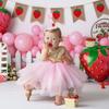 Strawberry 1st Birthday Hat - Girl Sweet One Birthday Decorations, Girls Pink First Birthday Crown, Strawberry Theme Cake Smash Props, Berry Sweet