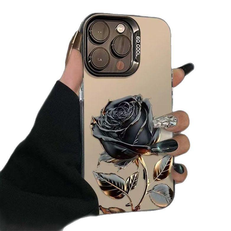 Black Gold Rose Applicable To Apple 15 Promax Mobile Case IPhone 16 Pro Flowers 14 Pro Premium 13 New Model