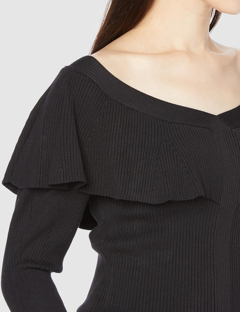 Snidel Cape Knit Pullover SWNT231154 Black F Women's