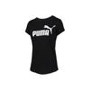 Sports Fitness Printed Short Sleeve T-Shirt Women Tops Black 581631-01