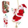 Electric Climbing Santa ClausUp and Down Animated Musical Christmas Figure for Holiday Home Party Xmas Tree Decor