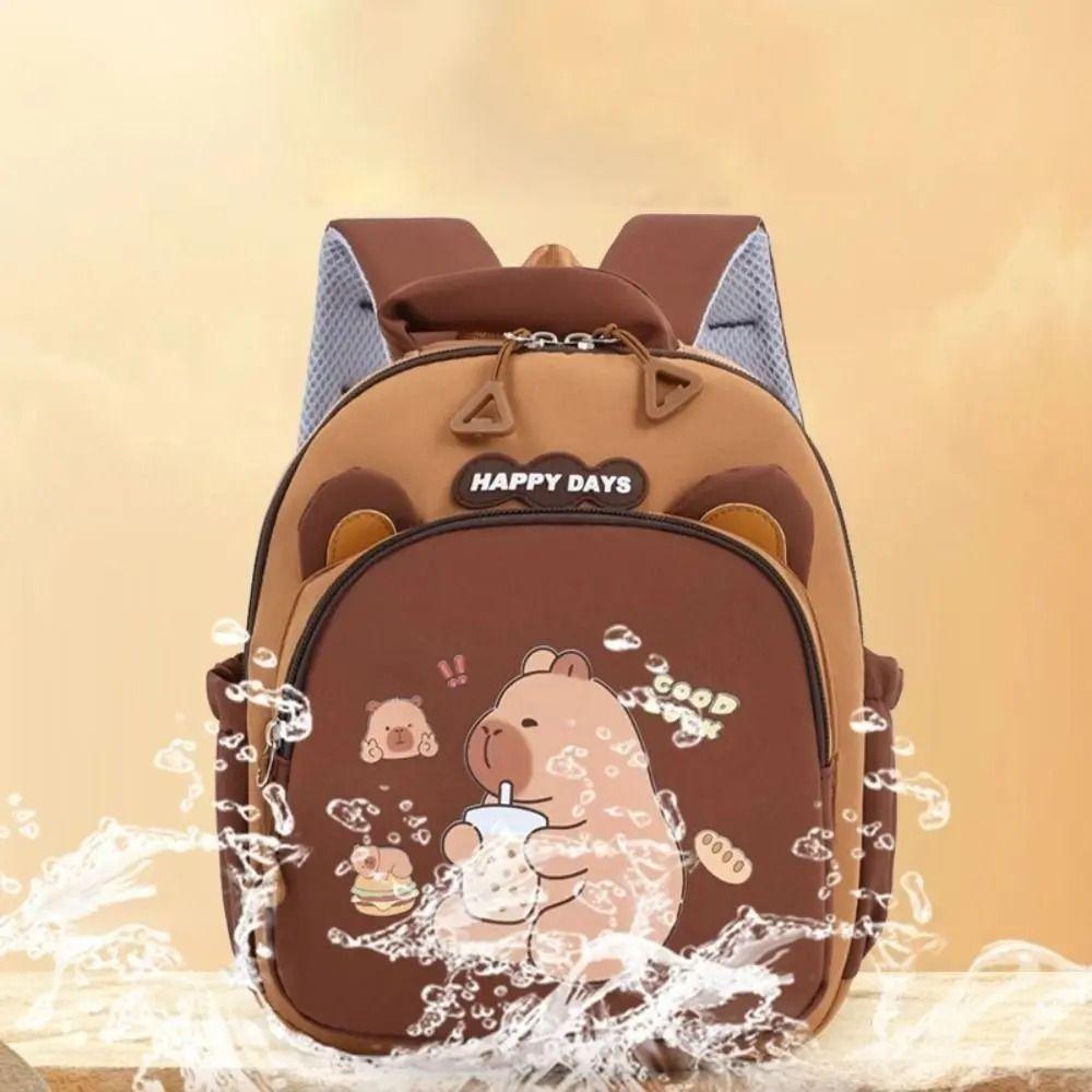 Lightweight Capybara Kindergarten Backpack Kawaii Children School Bag  Preschool