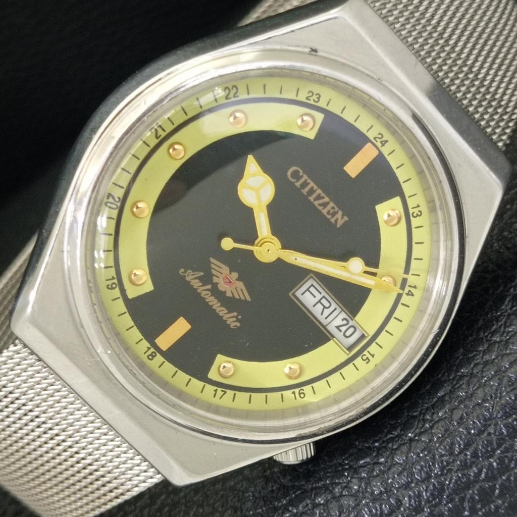 

ЯПОНИЯ ВИНТАЖНЫЕ МУЖСКИЕ АВТОМАТИЧЕСКИЕ ЧАСЫ CITIZEN 8200 С ЧЕРНЫМ ЦВЕТОМ ЦИФЕРБЛАТА a702773-1 R210-a702773