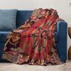 Boho Floral Paisley Mandala Print Blanket Decorative Throw Bedspread Sofa Cover Warm Cozy Gift