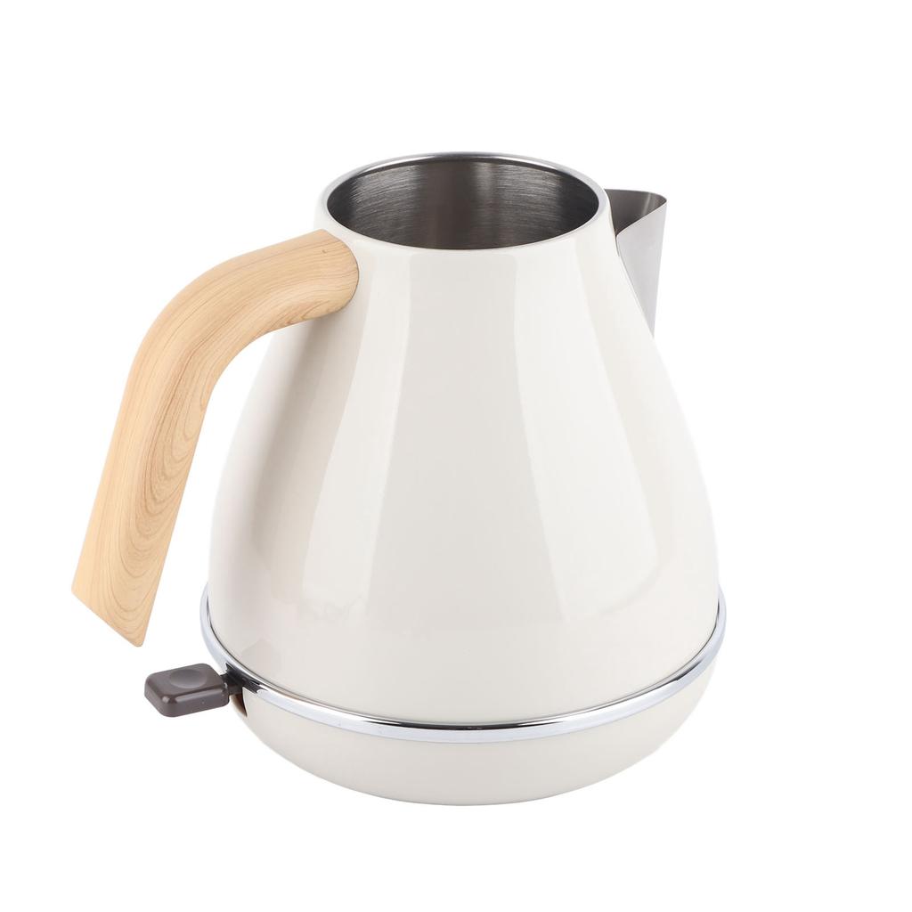 1.7L Electric Kettle Retro Wood Grain Dry Boil   Home Electric Kettle with Temperature Display