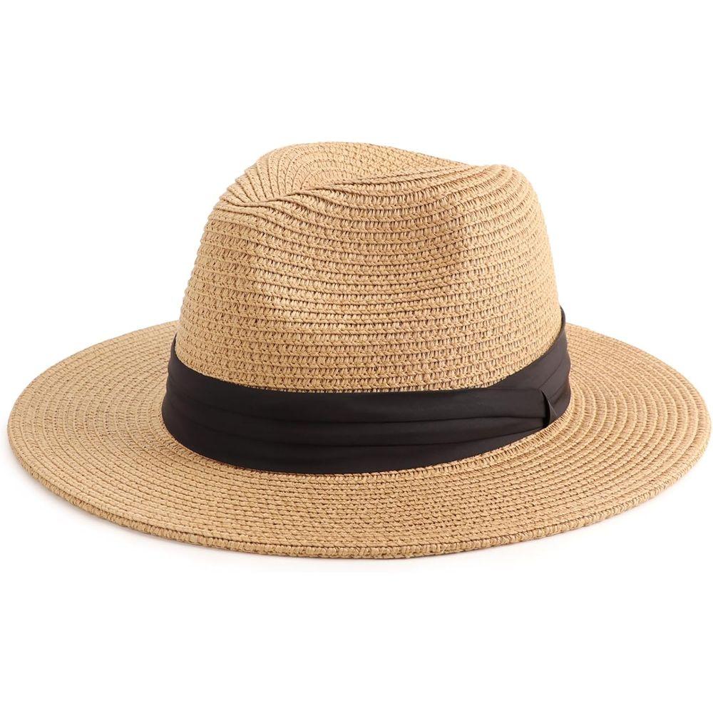 Women s Panama Style Wide Brim Roll-Up Sun Hat for Summer Travel, UPF 50+ United States
