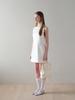 BEIRUT Stitch Satin Mini Dress (White)