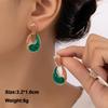 Green Hanging Earrinsg for Women Luxury Crystal Wedding Jewelry Imitation Pearl Drop Earrings new trend boucle oreille