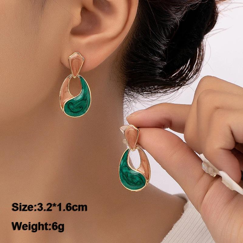 Green Hanging Earrinsg for Women Luxury Crystal Wedding Jewelry Imitation Pearl Drop Earrings new trend boucle oreille