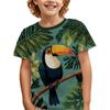 Boy's Fashion 3D Printed T-Shirt - Short Sleeve Crew Neck Casual Streetwear Bike Design for Young People