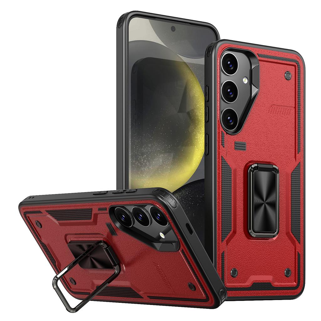 For Samsung Galaxy S24 FE Case Ring Kickstand Anti-Drop PC+TPU Phone Cover