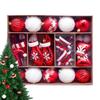 45pcs Christmas Ornaments Set Shatterproof Balls Ornaments Gingerbread Man Christmas Ball Decorations For Christmas Tree
