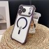 Plating Transparent Shockproof Magnetic Phone Case For iPhone 17 17 Air 17Pro 17 Pro Max For Magsafe Wireless Charging Cover