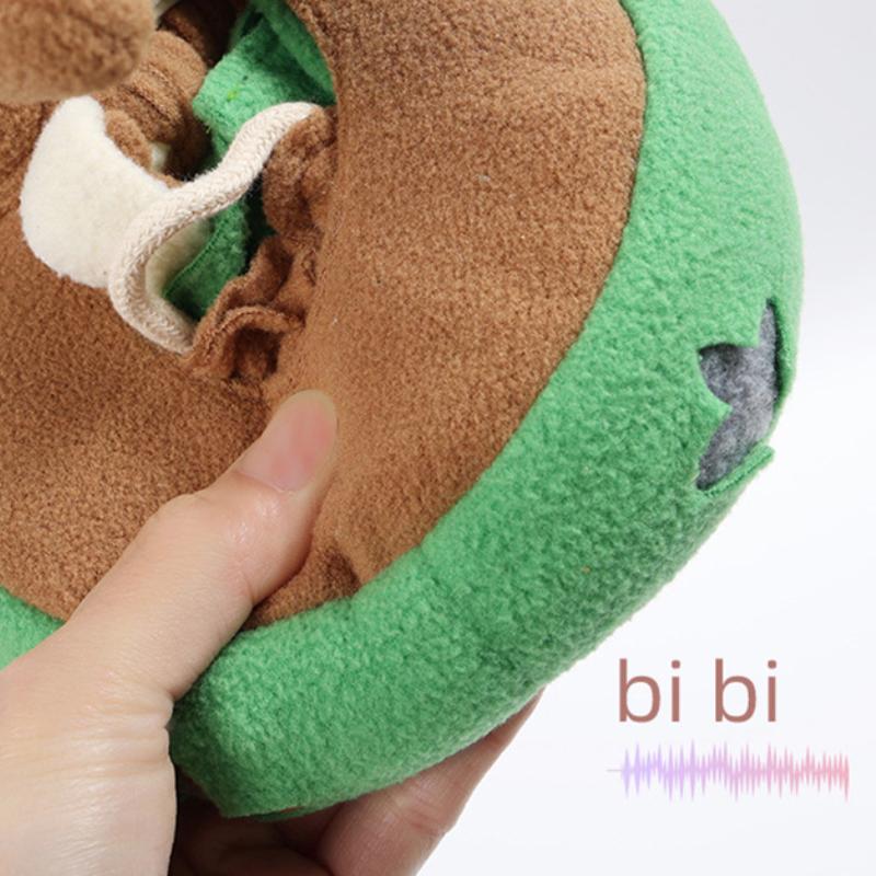 Interactive Dog Toys Funny Dog Sounding Toy Bite-resistant Pet Chew Toy Curling Shape Dog Toy Puppy Hiding Food Training Toys