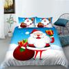 Christmas Series Digital Printing Quilt Cover Pillowcase Two Or Three Piece Holiday Gift Polyester