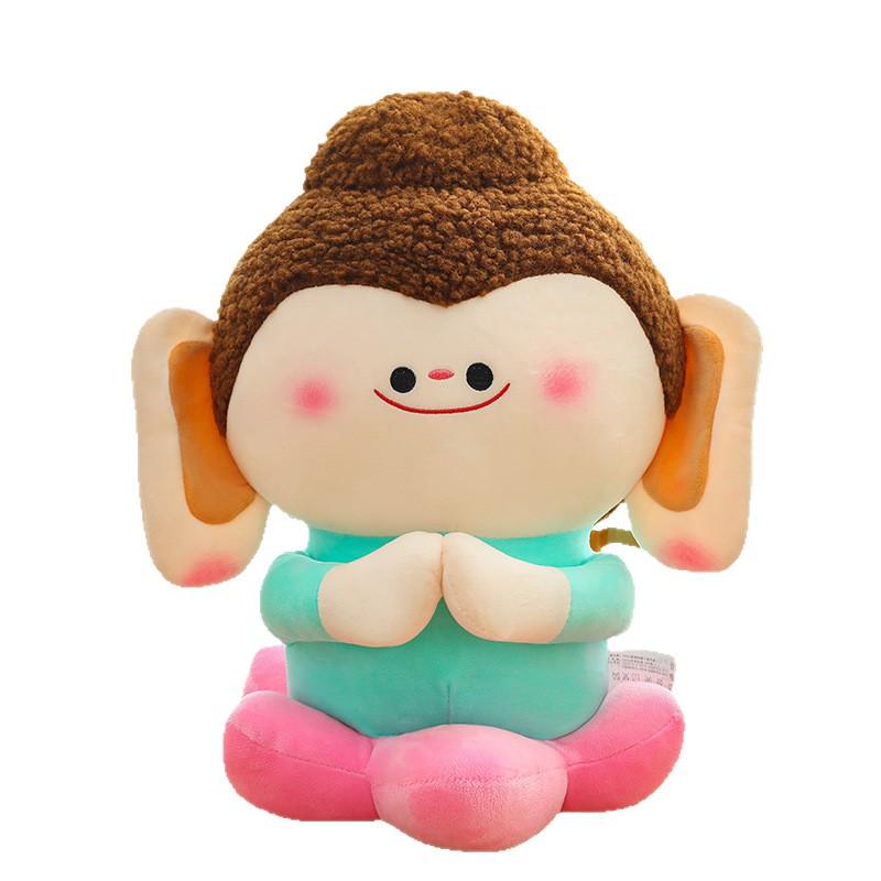 Lotus Little Buddha Plush Toy - Yungang Grottoes Cultural Soothing Doll