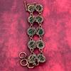 Faceted zambian emerald bracelet copper wire wrapped adjustable chain bracelet gemstone jewelry handmade bracelet for gifts copper jewelry