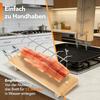 Tragbares Lachsgrillgestell aus Edelstahl und Holz, Lachsbrett für perfektes Grillen und einfache Reinigung