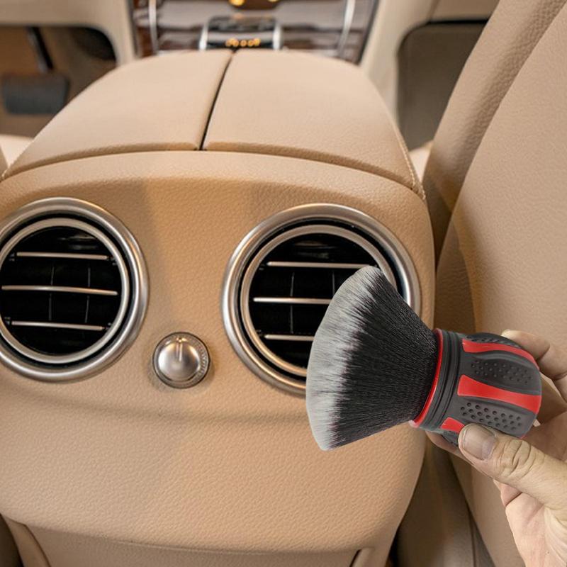 Car Air Vent Cleaning Soft Brush with Holder Car Interior Cleaning Tool Artificial Car Brush Car Crevice Dusting Car Detailing