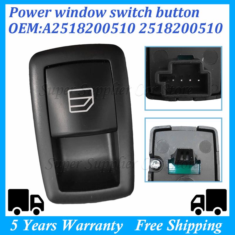 1pc For Mercedes Car Window Switch Button Electric Control For Benz A B M R GL Class W251 W169 W245 X164 W164 A2518200510