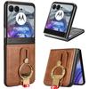 For Motorola Razr 50 5G Case Bottle Opener Wristband Leather+PC+TPU Phone Cover