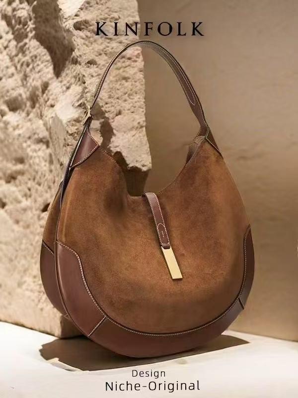 2025 High-End Soft Dumpling Shoulder Bag - Large Capacity Semicircular Tote Bag