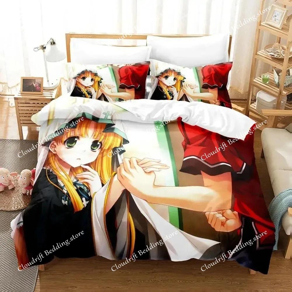 Nytt Kawaii High School DxD Sängklädesset Enkelt Twin Full Queen King Size Sängset Vuxen Barn Sovrum Täcke Set Anime Säng