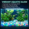 100pcs Glow in The Dark Pebbles Luminous Stones Waterproof Colorful Glowing Rocks for Aquarium Outdoor Garden Lawn Walkway