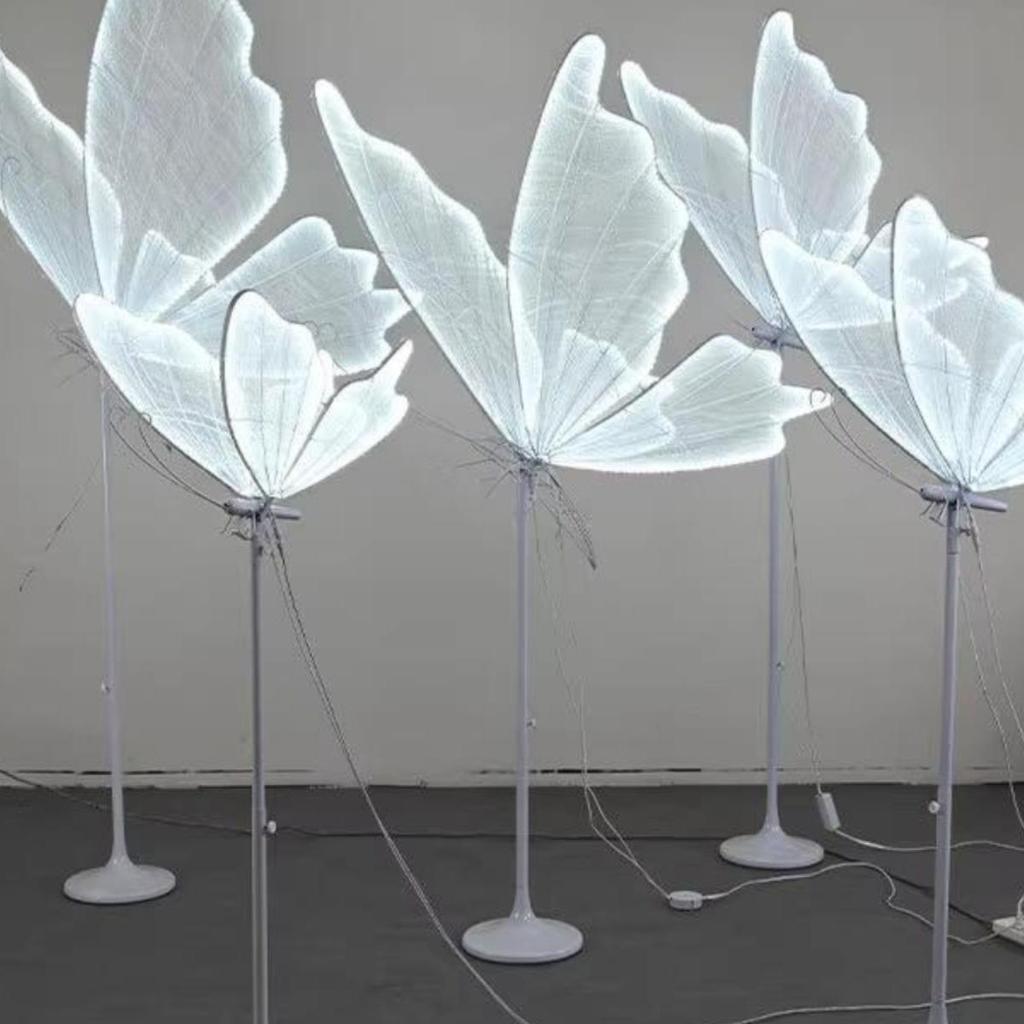 Luminous Butterfly Wrought Iron Wedding Aisle Chandelier Decor Props