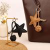  Pu Leather Star Keychain Five-Pointed Star Keyring Pendant Women Bag Charms Versatile Handbag Hanging Decoration