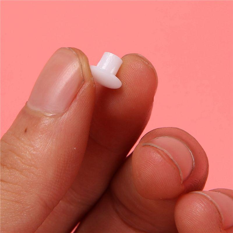 ABUL-Plastic Round Shaped Cover Screw Cap Lid White 250Pcs For 5Mm Dia Hole