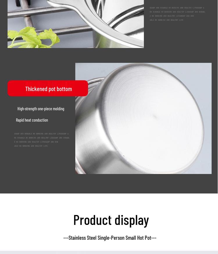 Stainless Steel Single-Serve Mini Hot Pot with Induction Compatibility and Extra Thick Design for One Person