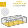 Wooden Rabbit Hutch Cage 6ft with Wire Mesh, Openable Roof, Play Space for Outdoor, Grey