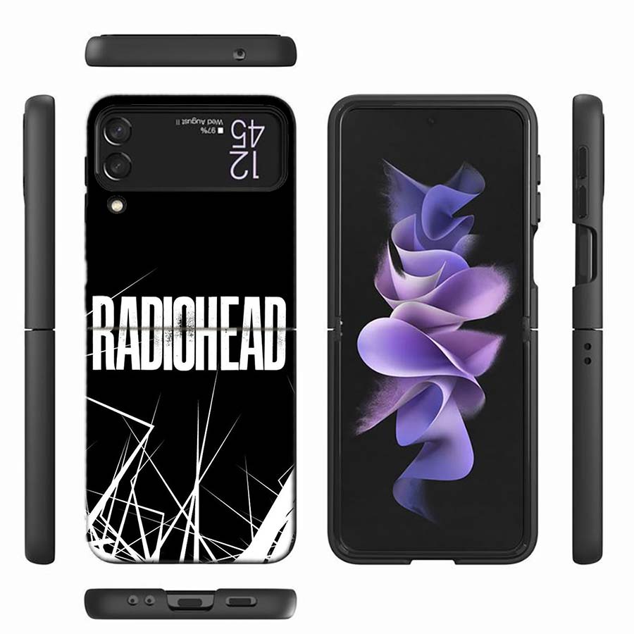 Bnad R-Radiohead Phone Case For Samsung Z Flip 6 7 5G Z Flip 5 Galaxy Z Flip 3 4 5G ZFlip Shockproof Hard Cover TPU PC Coque Cap