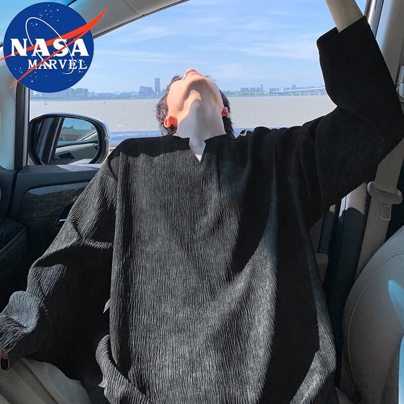 NASA MARVEL Men's Long Sleeve V-Neck T-Shirt